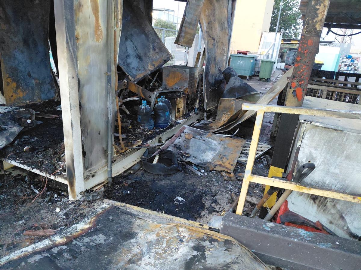 Desperfectos ocasionados por el fuego.