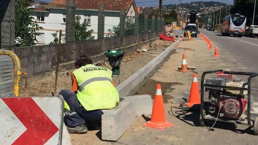 Las obras en la avenida Manuel Lemos, en San Pedro.