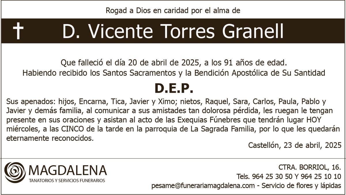 D. Vicente Torres Granell
