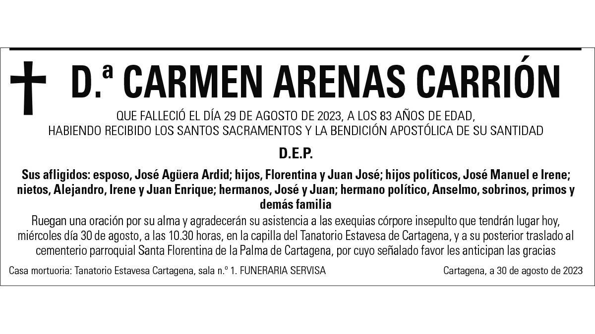 Dª Carmen Arenas Carrión