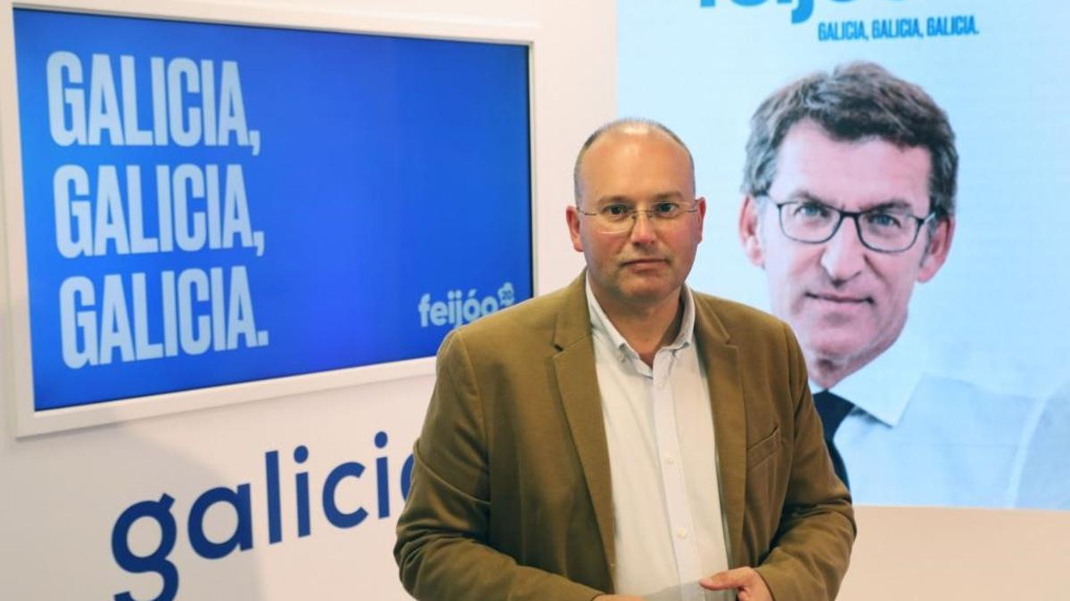 El nuevo vicesecretario de Organización del PP, Miguel Tellado, en la presentación de la campaña del PP para las últimas autonómicas gallegas, el 22 de junio de 2020.