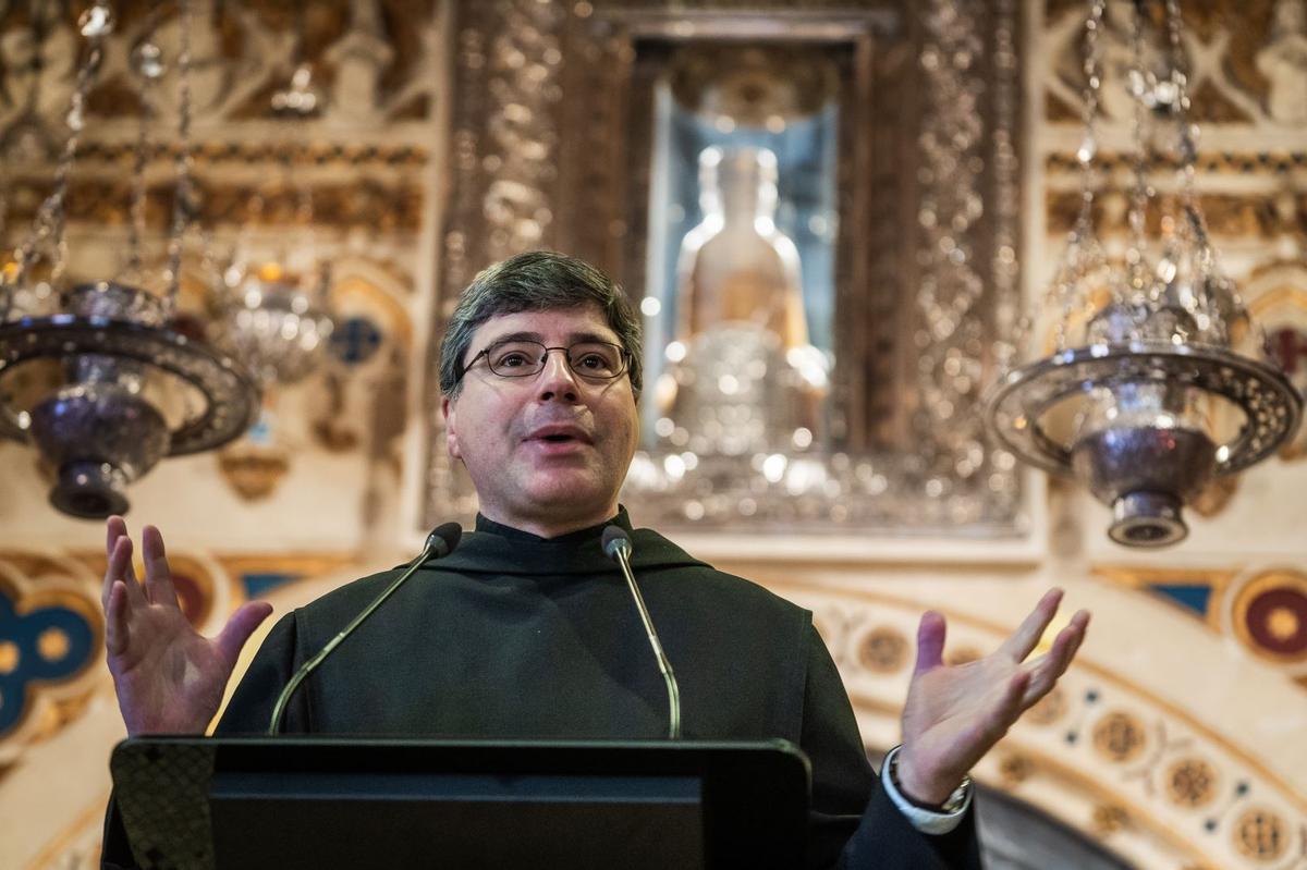 Bernat Juliol, el març passat, quan va presentar els actes de la festivitat de la Mare de Déu de Montserrat