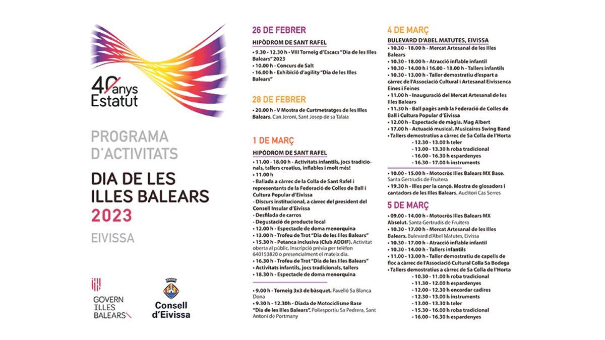Programa d'activitats dia de les Illes Balears