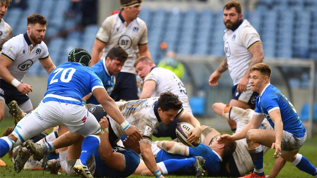 Imagen del encuentro en Murrayfield