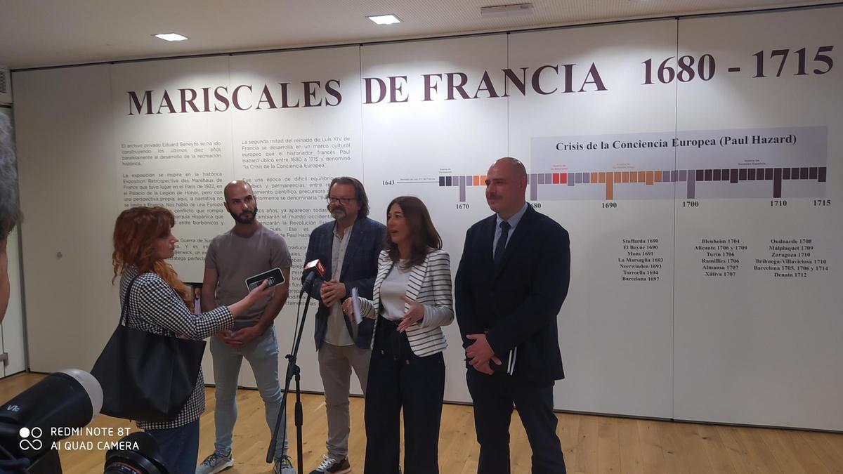 La presentación de la exposición "Mariscales de Francia" en Almansa.
