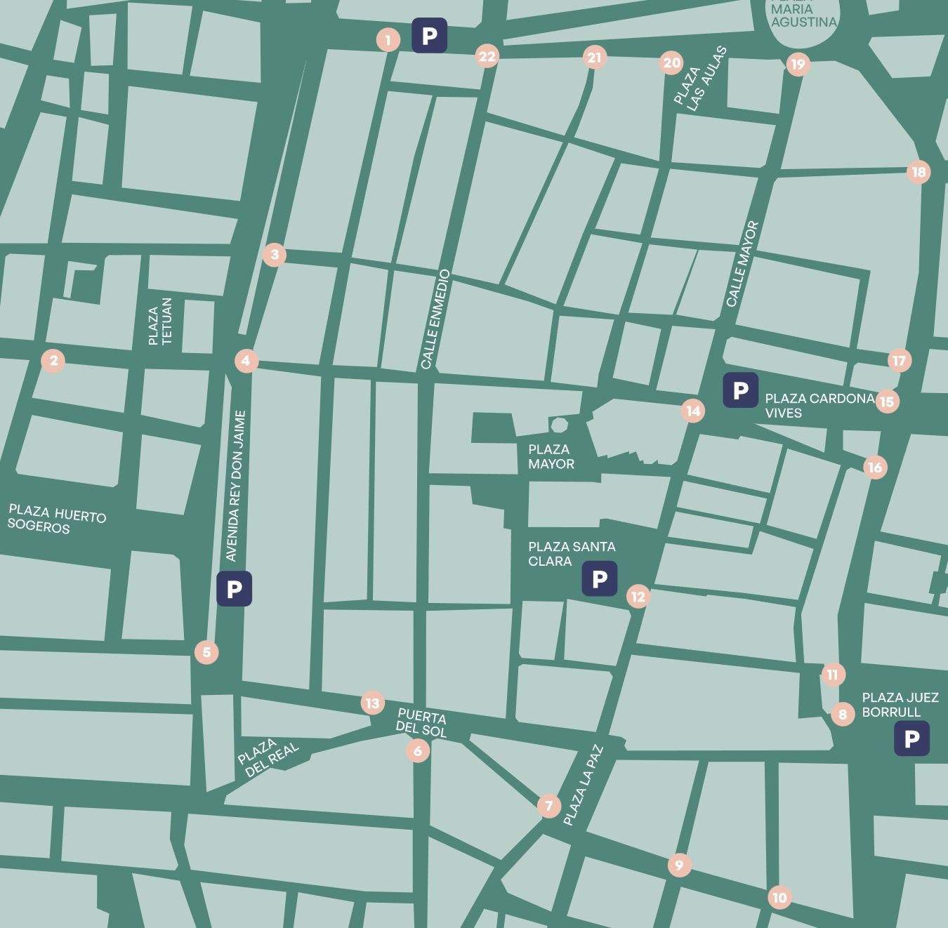 Distribución cámaras centro de Castelló