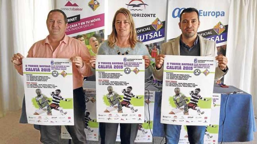 Javier Mejías, Eva Serra y José Tirado, ayer durante la presentación del torneo de Calvià.