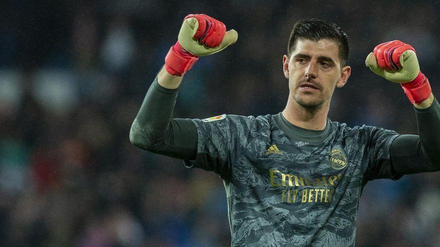 Thibaut Courtois durante un partido con el Real Madrid.