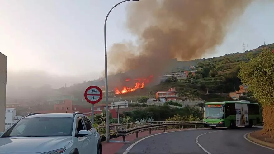 Incendio en Los Realejos