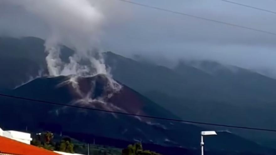 Fenómeno en el volcán de La Palma tras las intensas lluvias