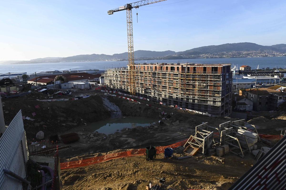 Estado actual de las obras del nuevo Barrio do Cura.