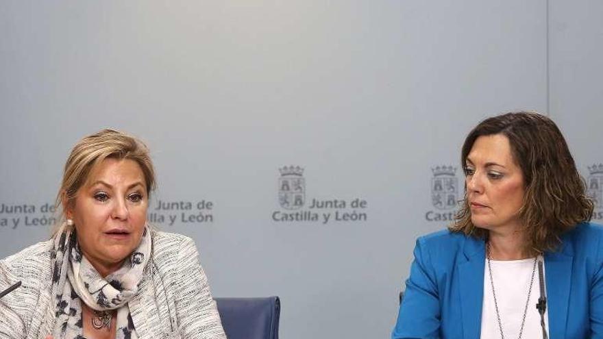 Rosa Valdeón y la consejera de Agricultura, Milagros Marcos.