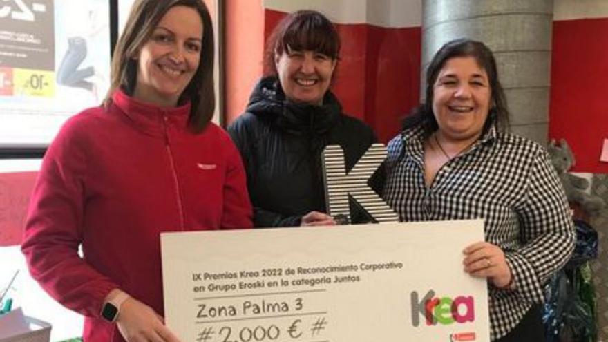 Trabajadores de Eroski donan un premio de 2.000 euros a ASPANOB