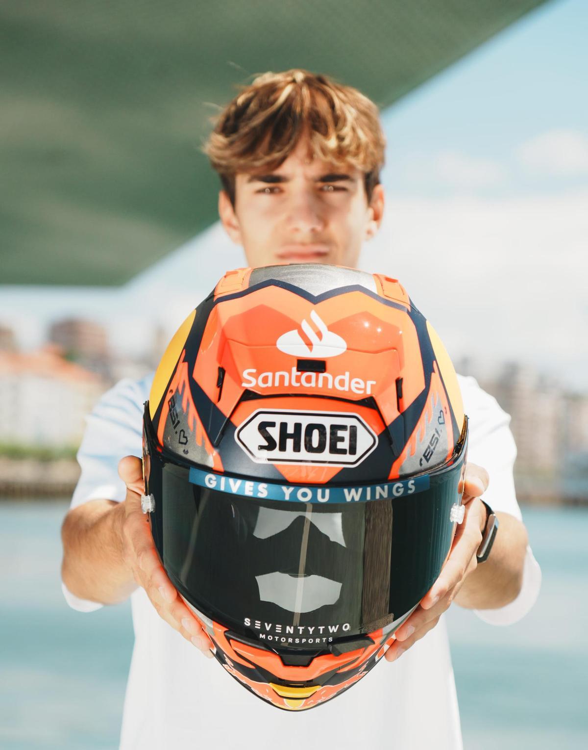 Brian Uriarte lucirá en su casco a Banco Santander