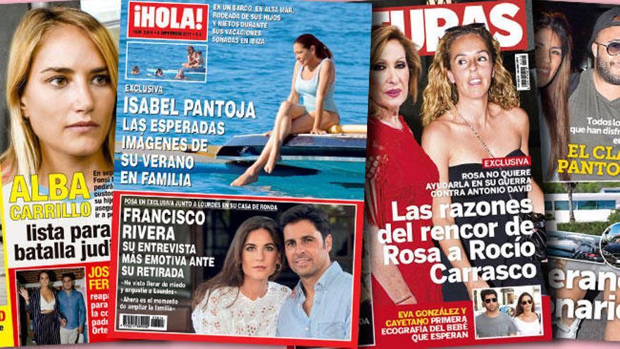 Las vacaciones de Isabel Pantoja y la nueva vida de Andrea Janeiro, centran la atención de las revistas