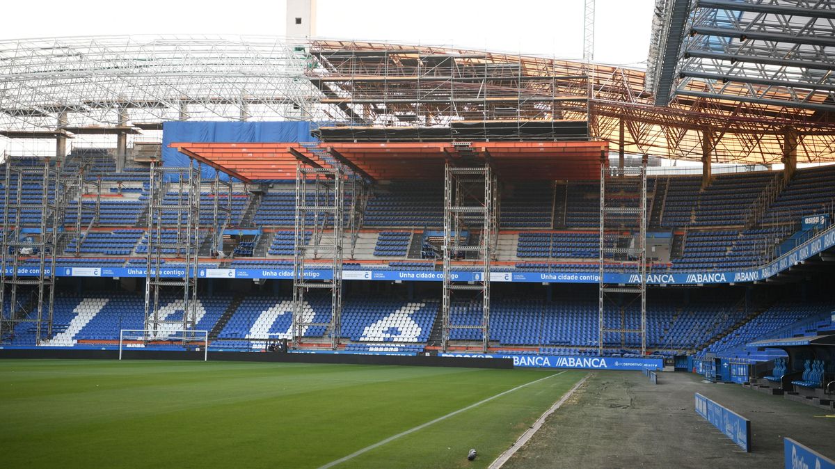 Obras en Riazor.