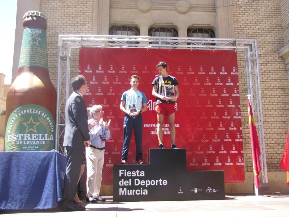 Entrega de premios en el Gran Premio de Marcha Ciudad de Murcia