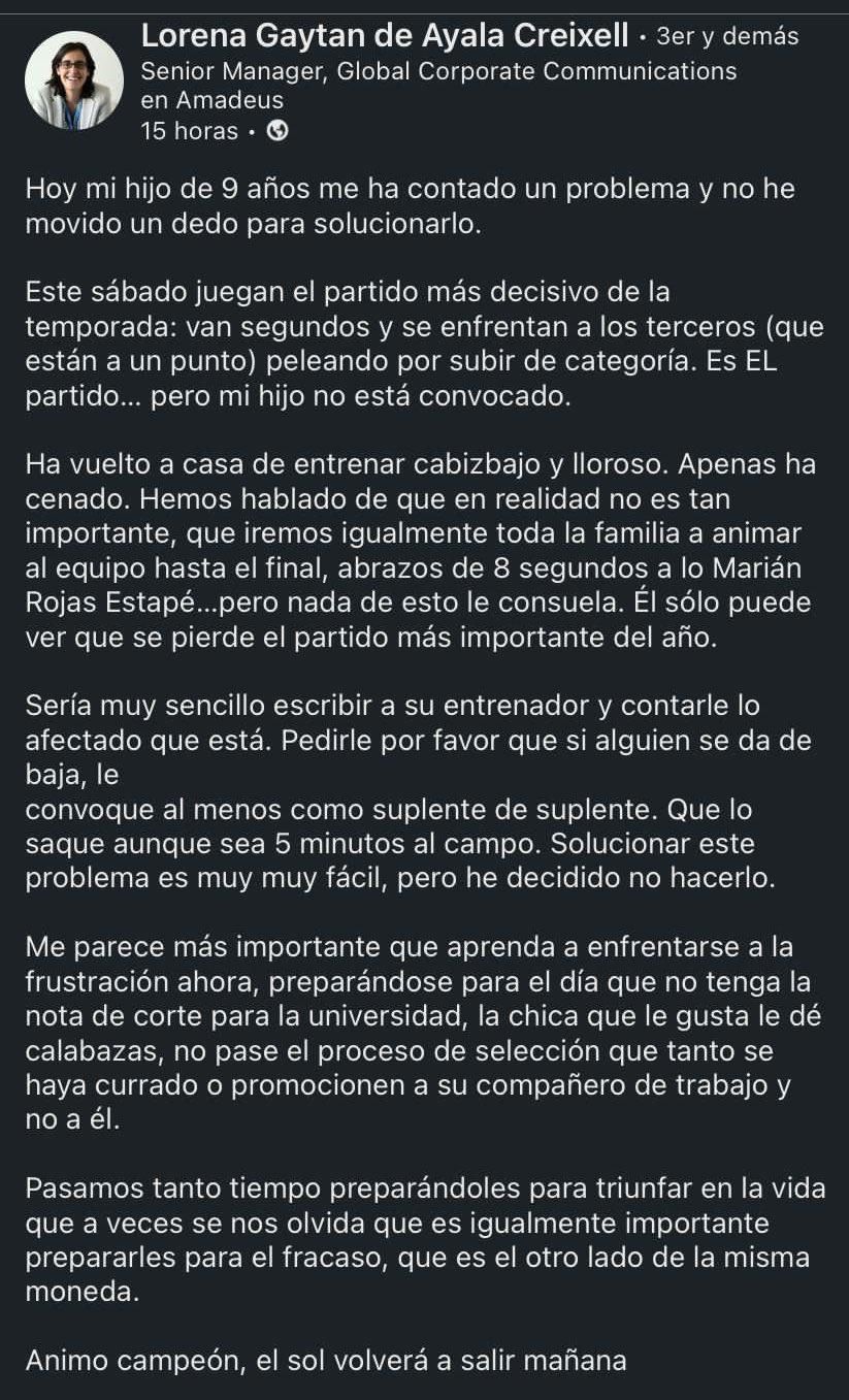 Publicación de Lorena Gaytan de Ayala