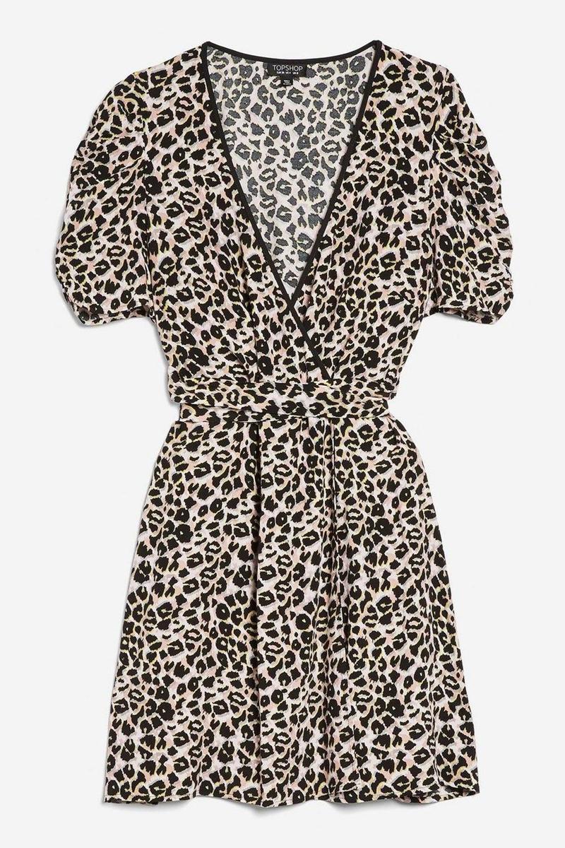 Vestido de 'print animal' de Topshop