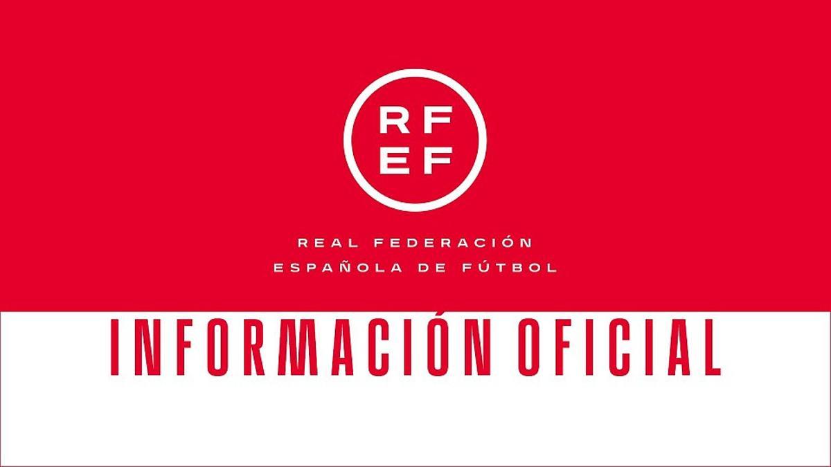 Comunicado oficial de la RFEF
