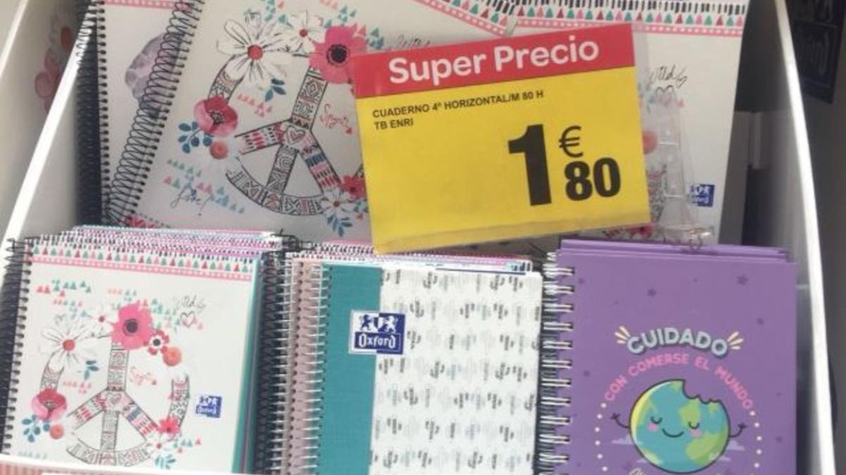 Las agendas escolares en Carrefour.