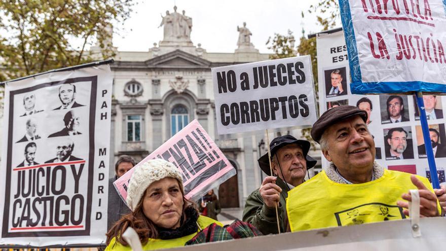 Manifestación ante el Tribunal Supremo.