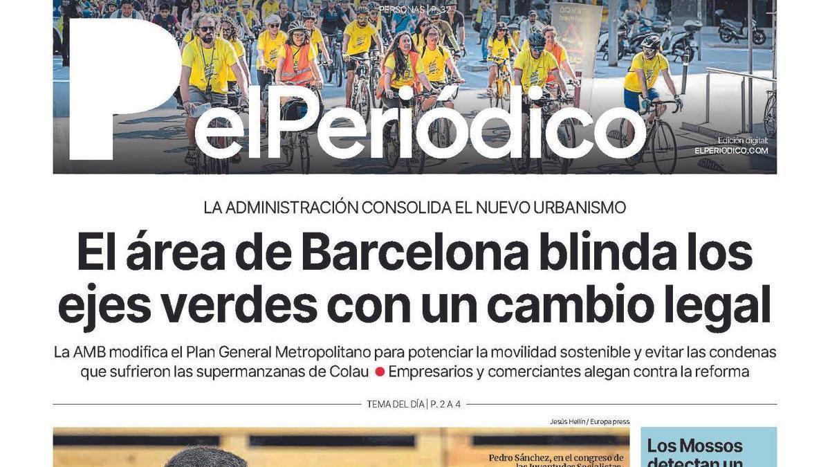 La portada de EL PERIÓDICO del 1 de junio de 2026