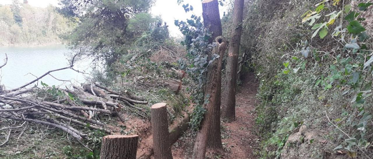 El 24 de septiembre se produjo un importante desprendimiento de rocas y piedras que sepultó un trozo de la ruta botánica.