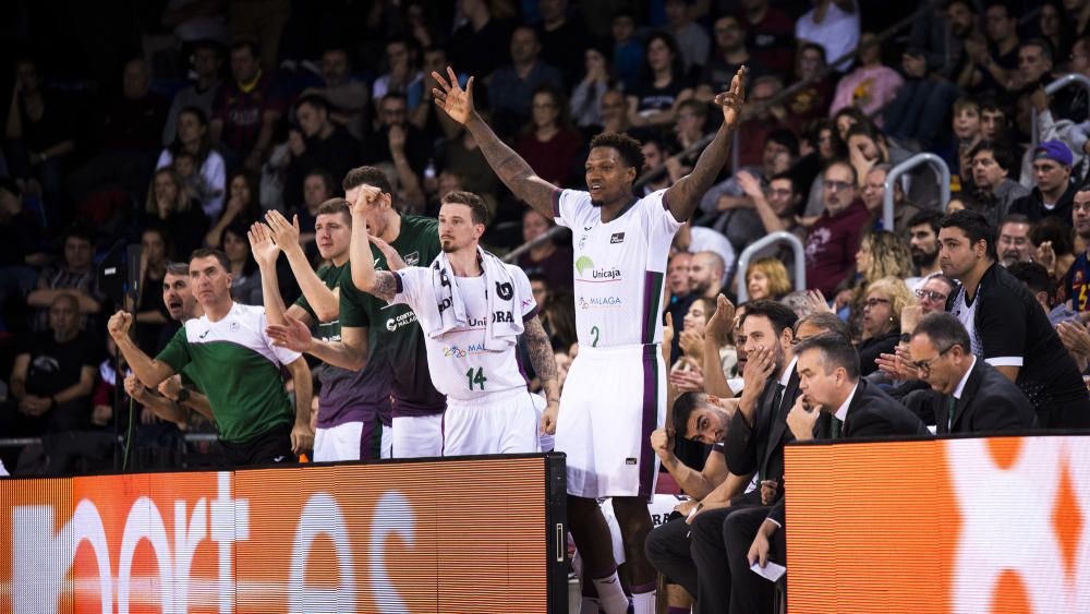 Partido del Barcelona y el Unicaja en el Palau.