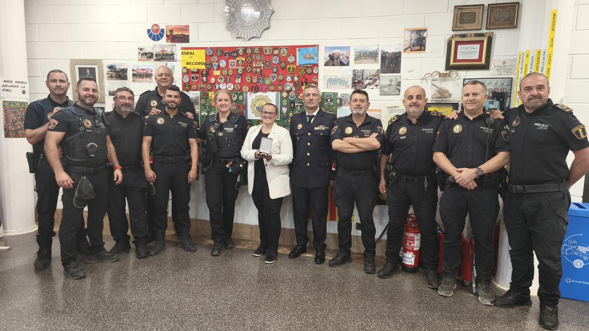 Los agentes de Paiporta con el reconocimiento