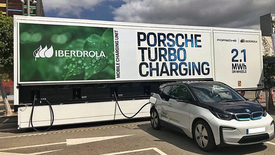 Iberdrola y Porsche conectan en Murcia la primera unidad móvil de recarga ultra rápida para el vehículo eléctrico en España