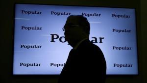 El expresidente del Banco Popular, Ángel Ron, durante la presentación de resultados del 2016.