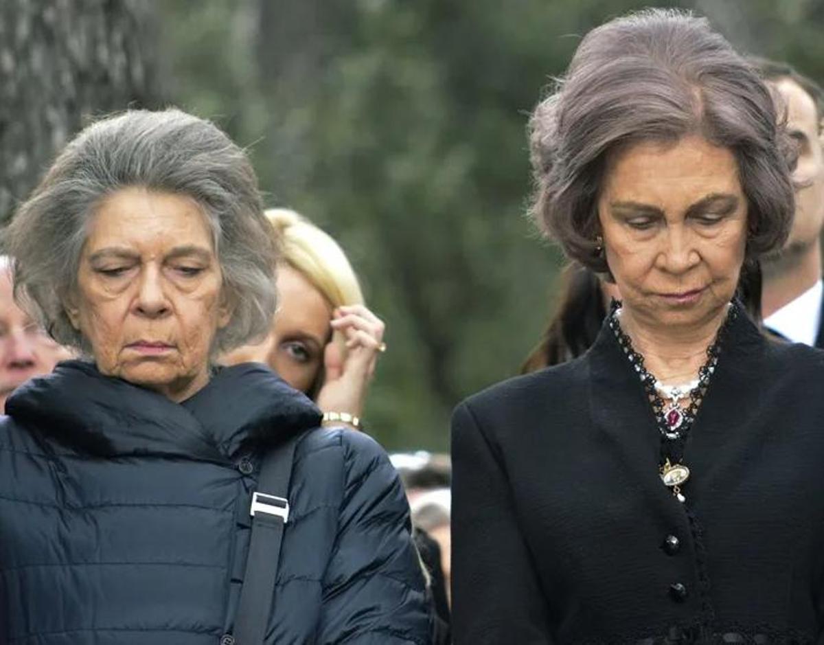 La reina Sofía i la seva germana, Irene de Grecia, en una imatge del 2014