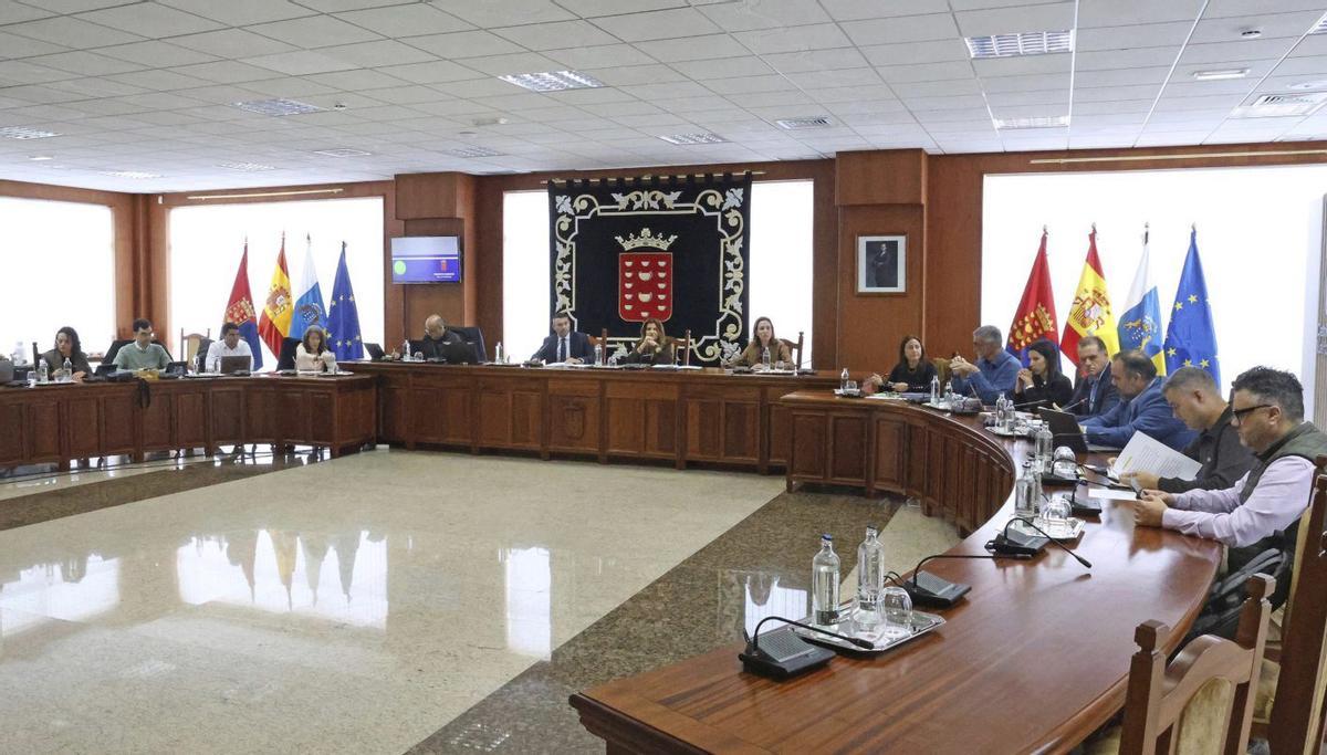 Un momento del pleno ordinario celebrado ayer en el Cabildo de Lanzarote.