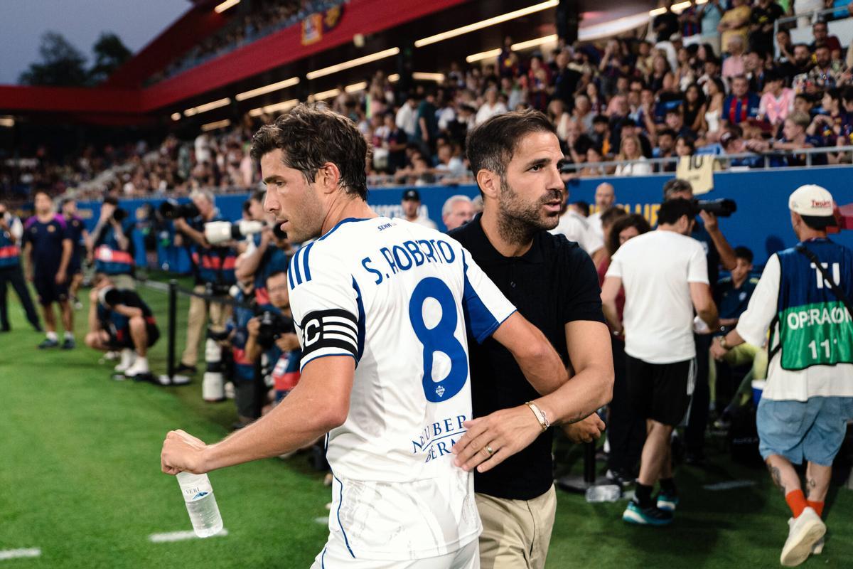 Sergi Roberto, junto a Cesc Fàbregas / Como 1907