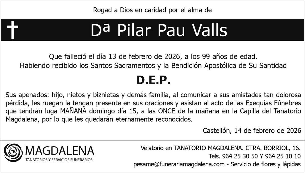 Dª Pilar Pau Valls