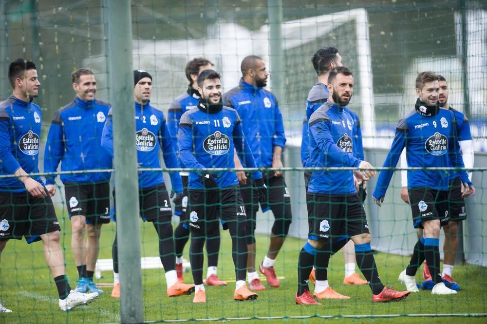 El equipo blanquiazul avanza en la preparación del encuentro del domingo contra el Atlético de Madrid.