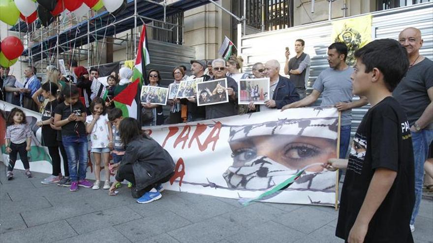 Protesta en apoyo de los presos de Palestina