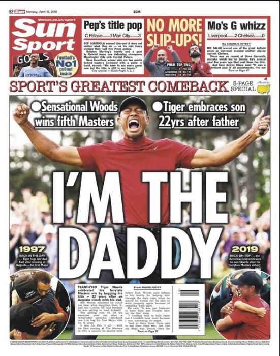 Portada SUN SPORT lunes 15 de abril de 2019.