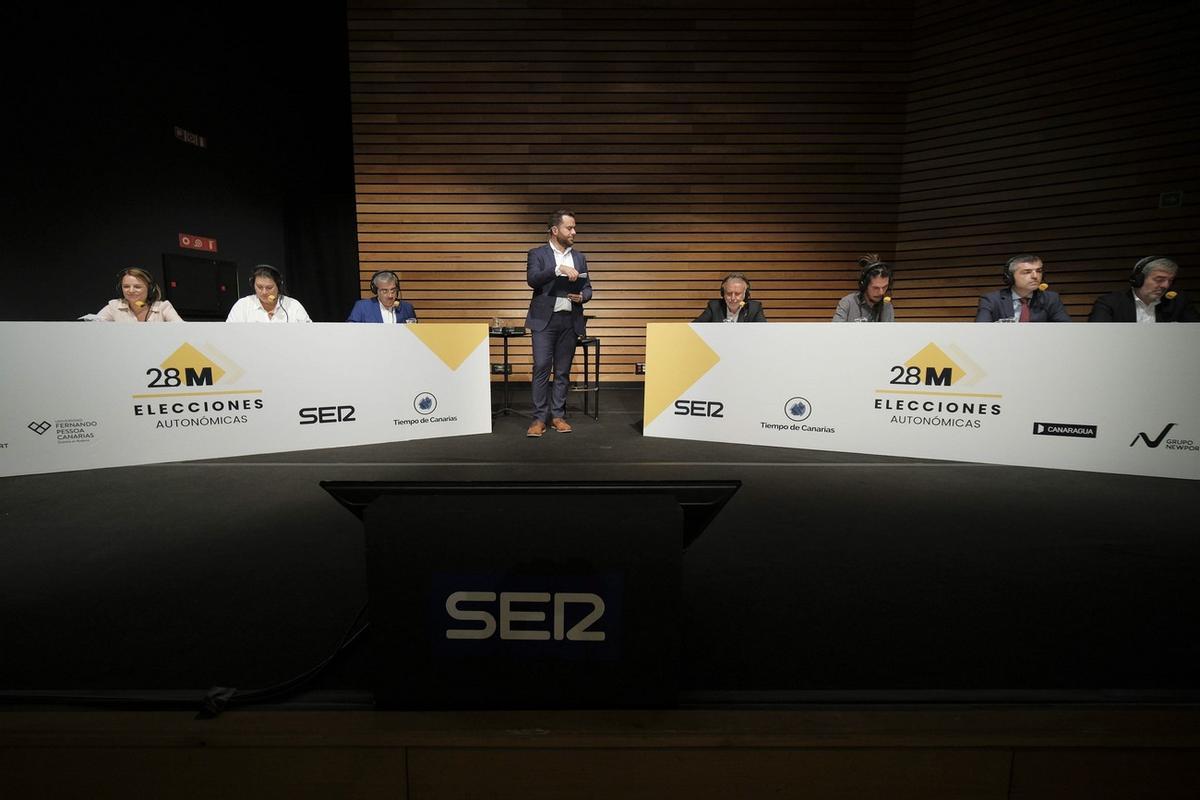 Imagen del primer debate de las Elecciones Autonómicas Canarias 2023, que ha tenido lugar en el Auditorio Alfredo Krauss, en Las Palmas de Gran Canaria.
