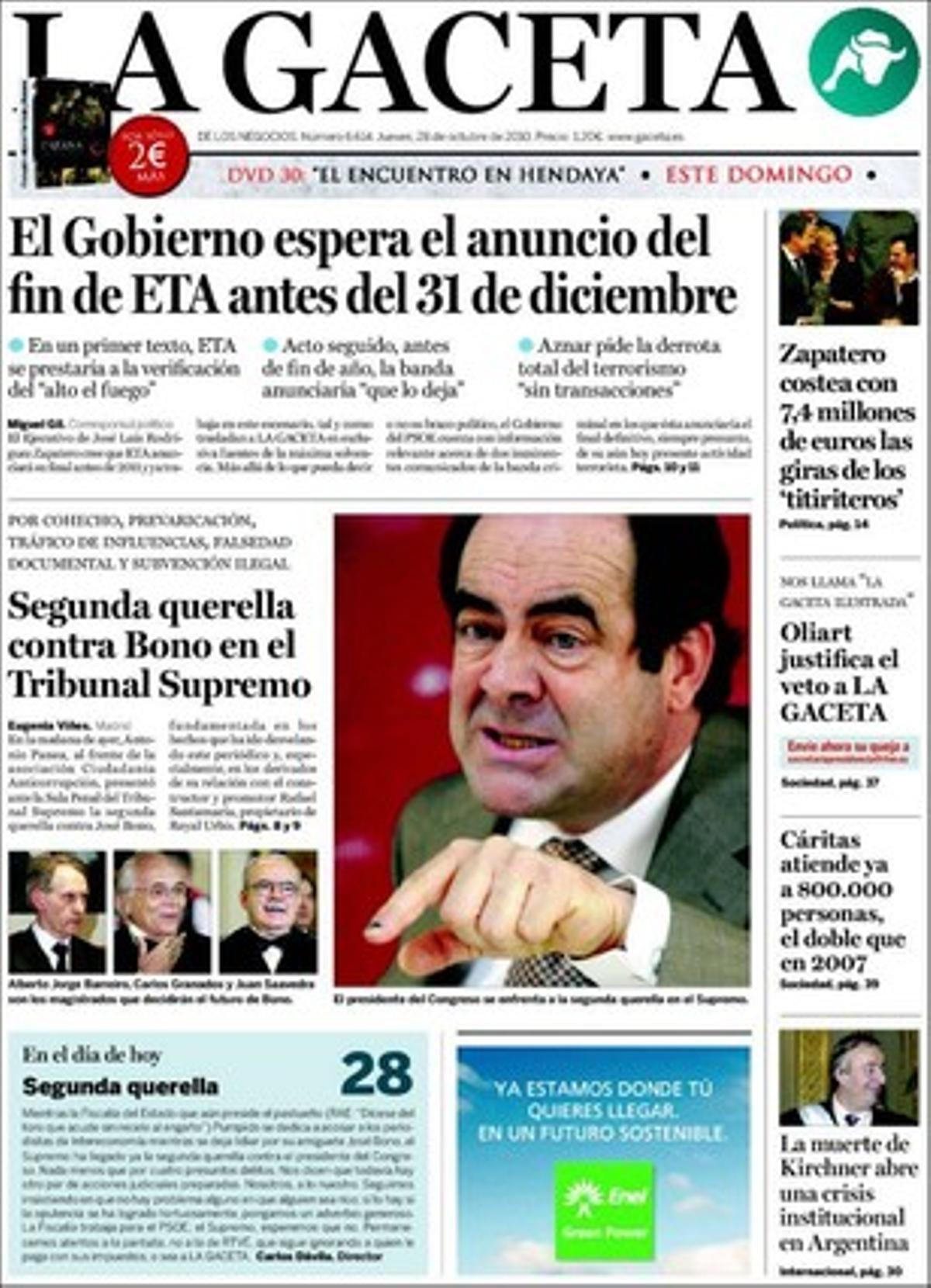 A dins, ’La Gaceta’ destaca que les vendes del petit comerç a Espanya segueixen en caiguda lliure.