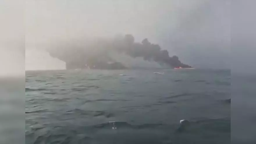 Un petrolero y un buque de carga colisionan en el mar del Norte