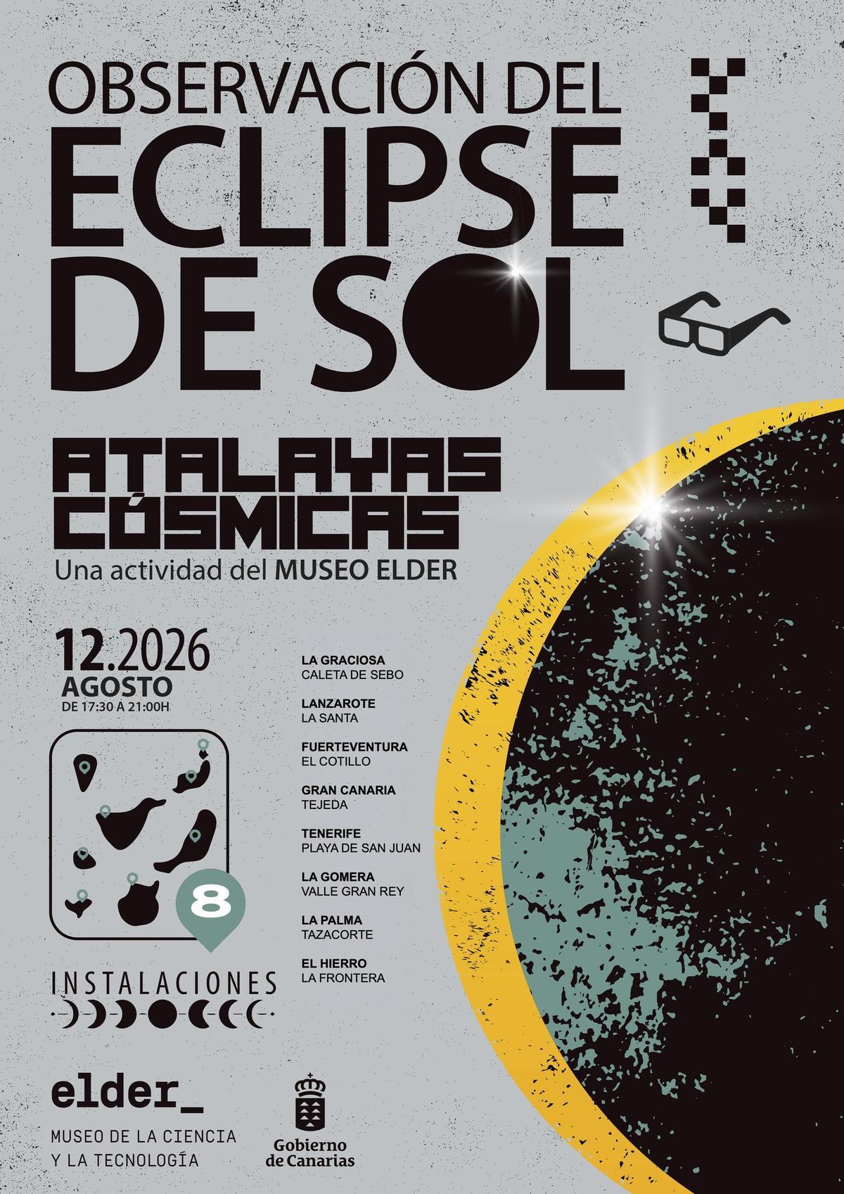 A partir de este próximo martes 4 de agosto, quienes acudan a visitar el Museo recibirán con su entrada una gafa de observación solar homologada.