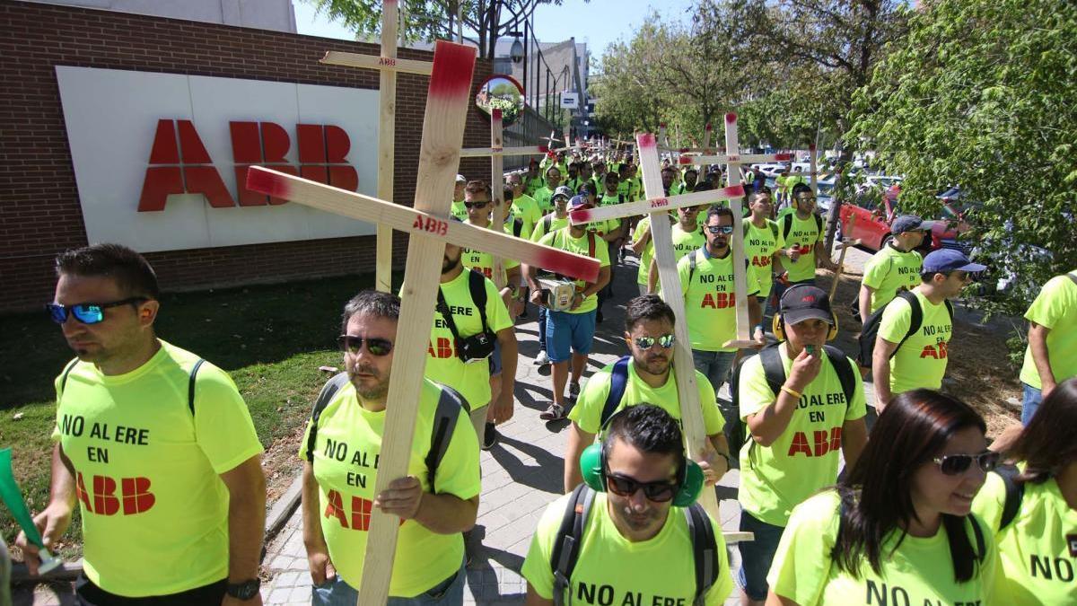 Trabajadores de ABB vuelven a manifestarse hoy en Madrid