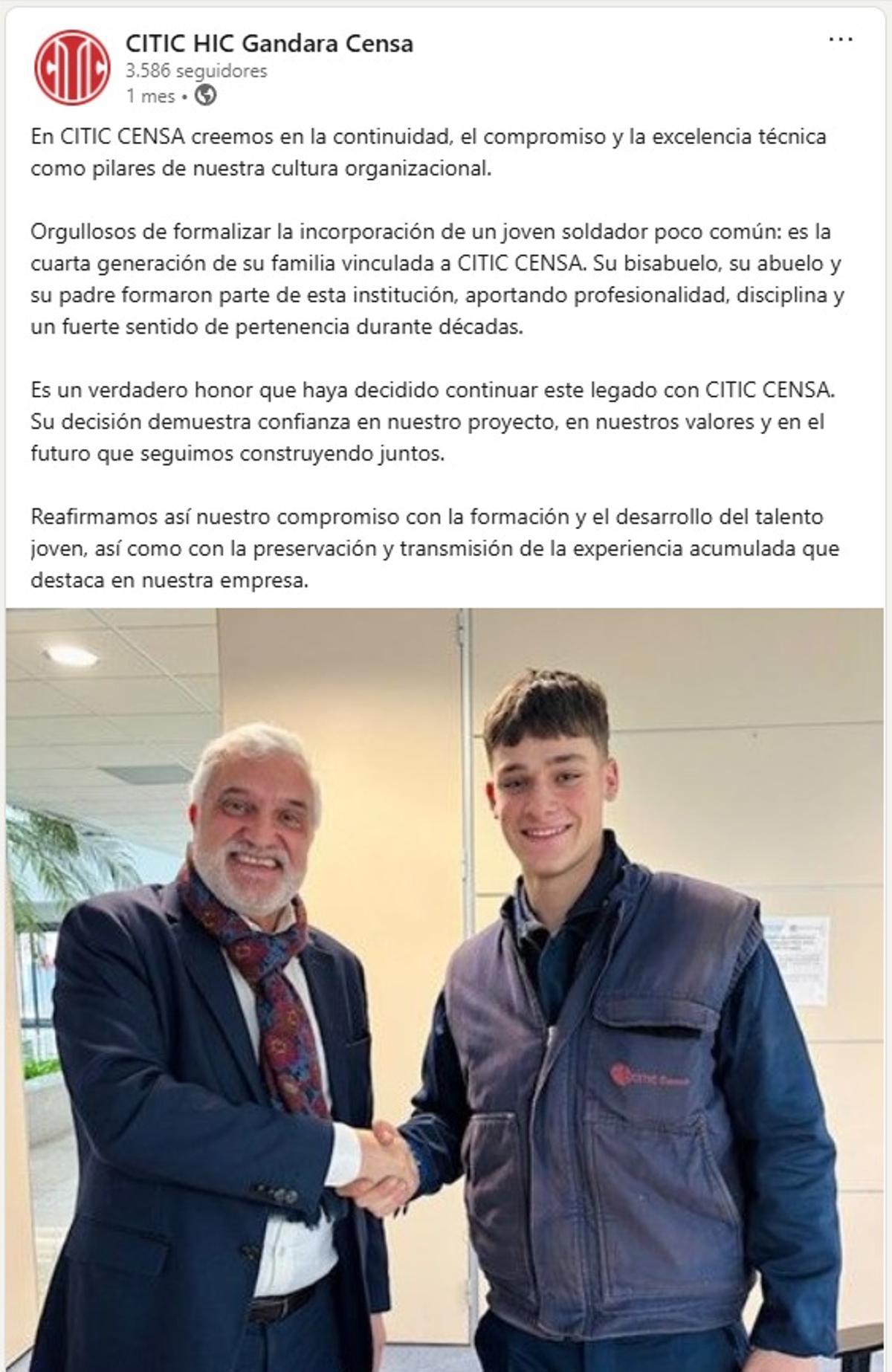 La bienvenida de Citic Censa a Daniel Canabal