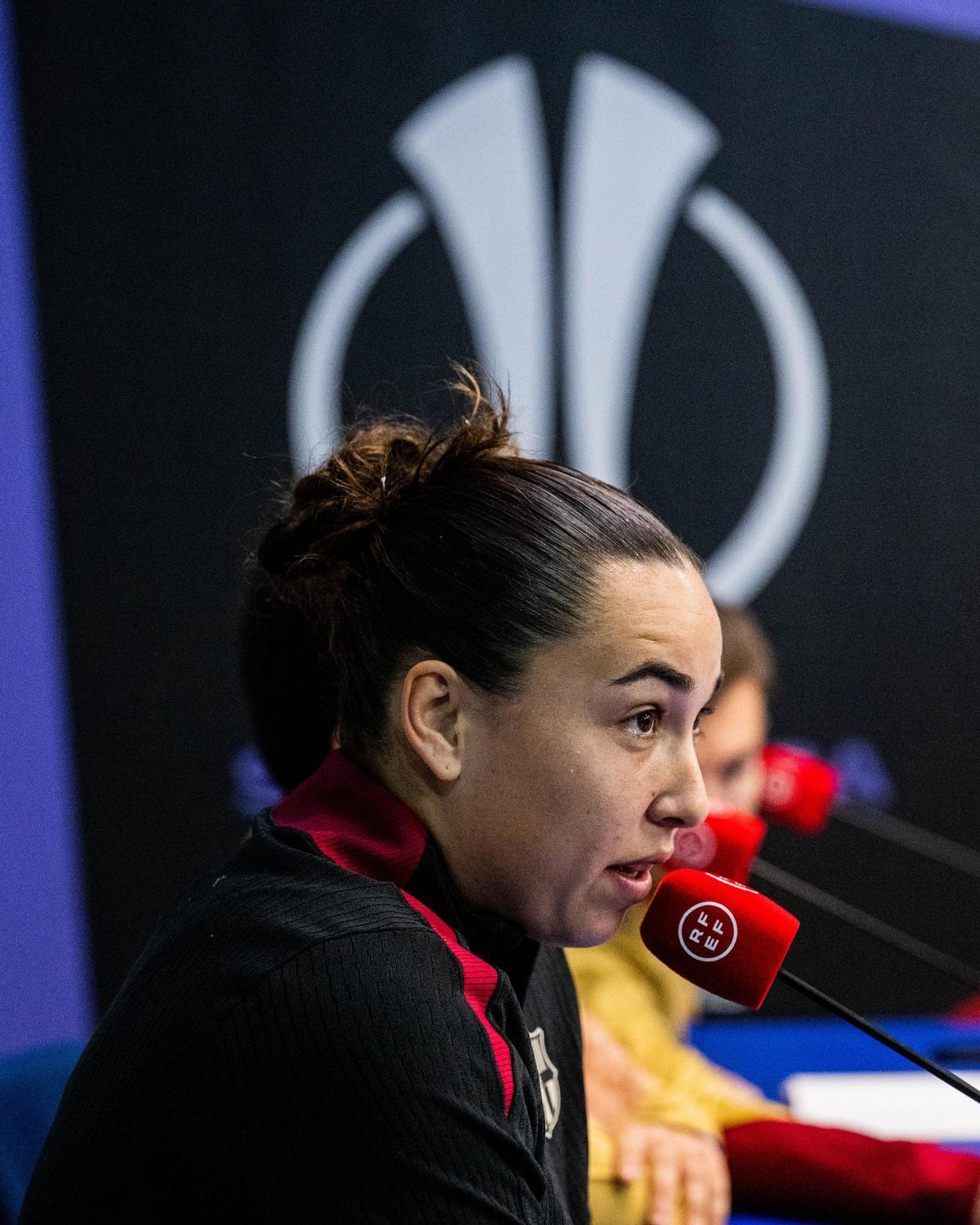 Cata Coll antes de la final de la Supercopa