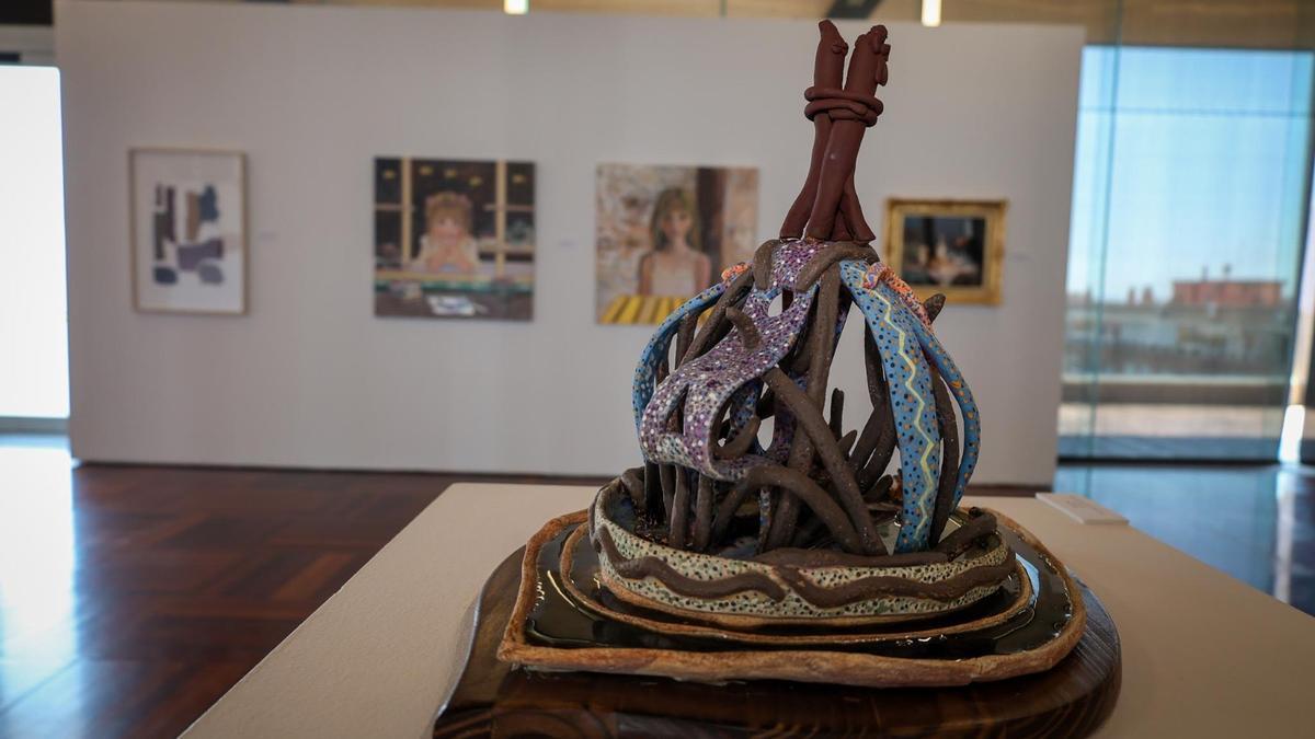 Una de las piezas de la exposición de Torrent realizadas con chocolate.