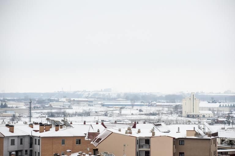 Así ha sido la nevada en Benavente.