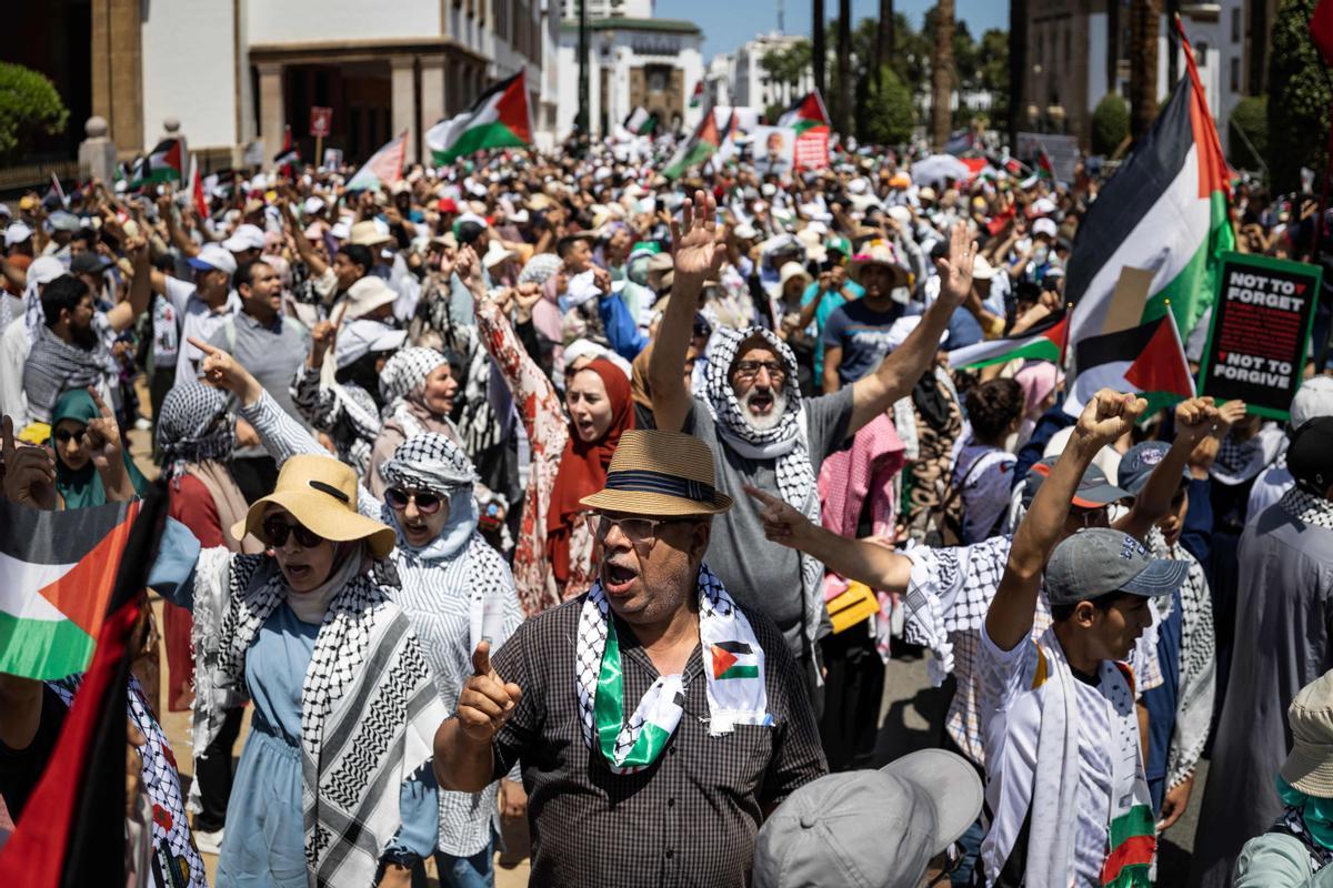 Rabat sale a la calle en apoyo del líder de Hamas asesinado por Israel