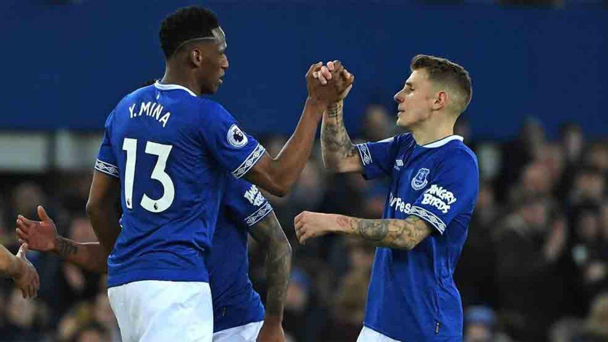 Yerry Mina y Lucas Digne ficharon por el Everton